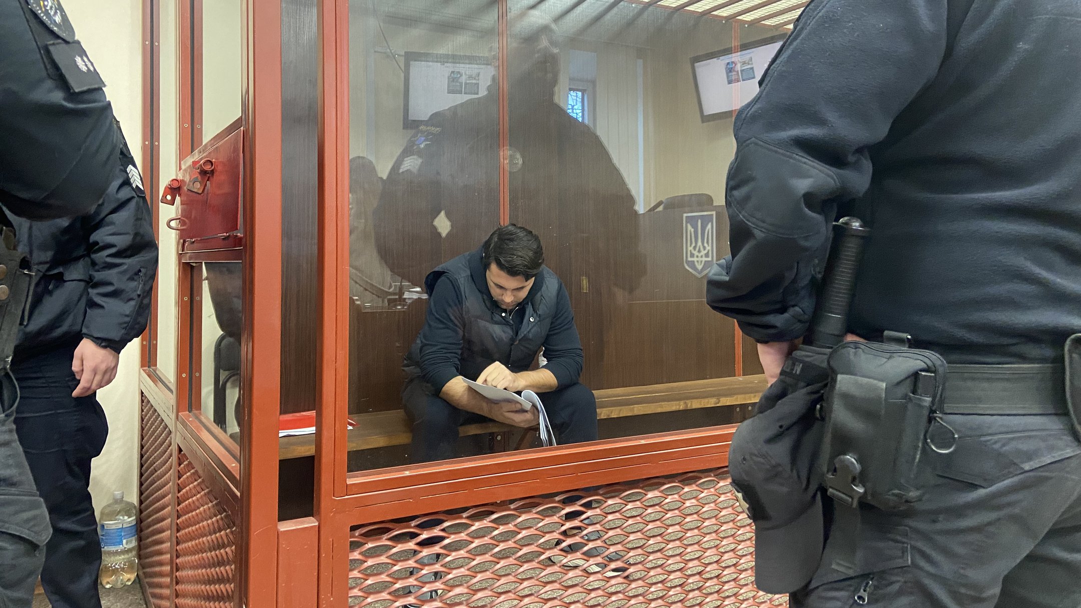 Владимир Кудрицкий в Печерском районном суде, Киев, 29 октября 2025 года. Фото: Суспільне