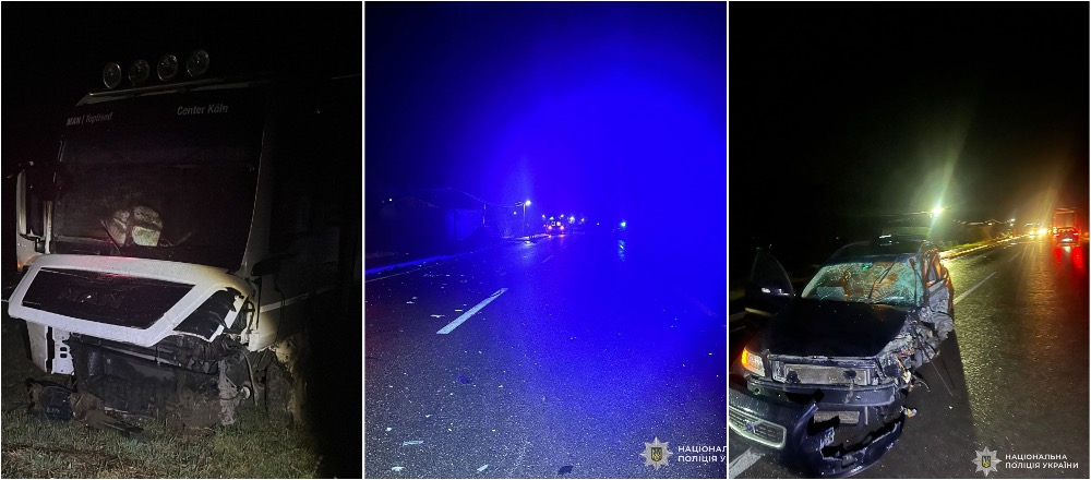 На Львівщині зіткнулися вантажівка та легковик: четверо постраждалих