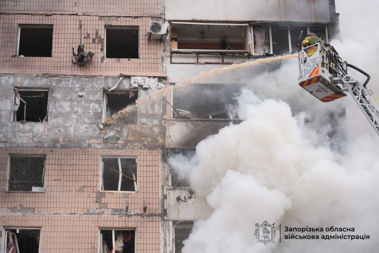 Атака на Запорожье и Запорожский район: известно о 26 пострадавших