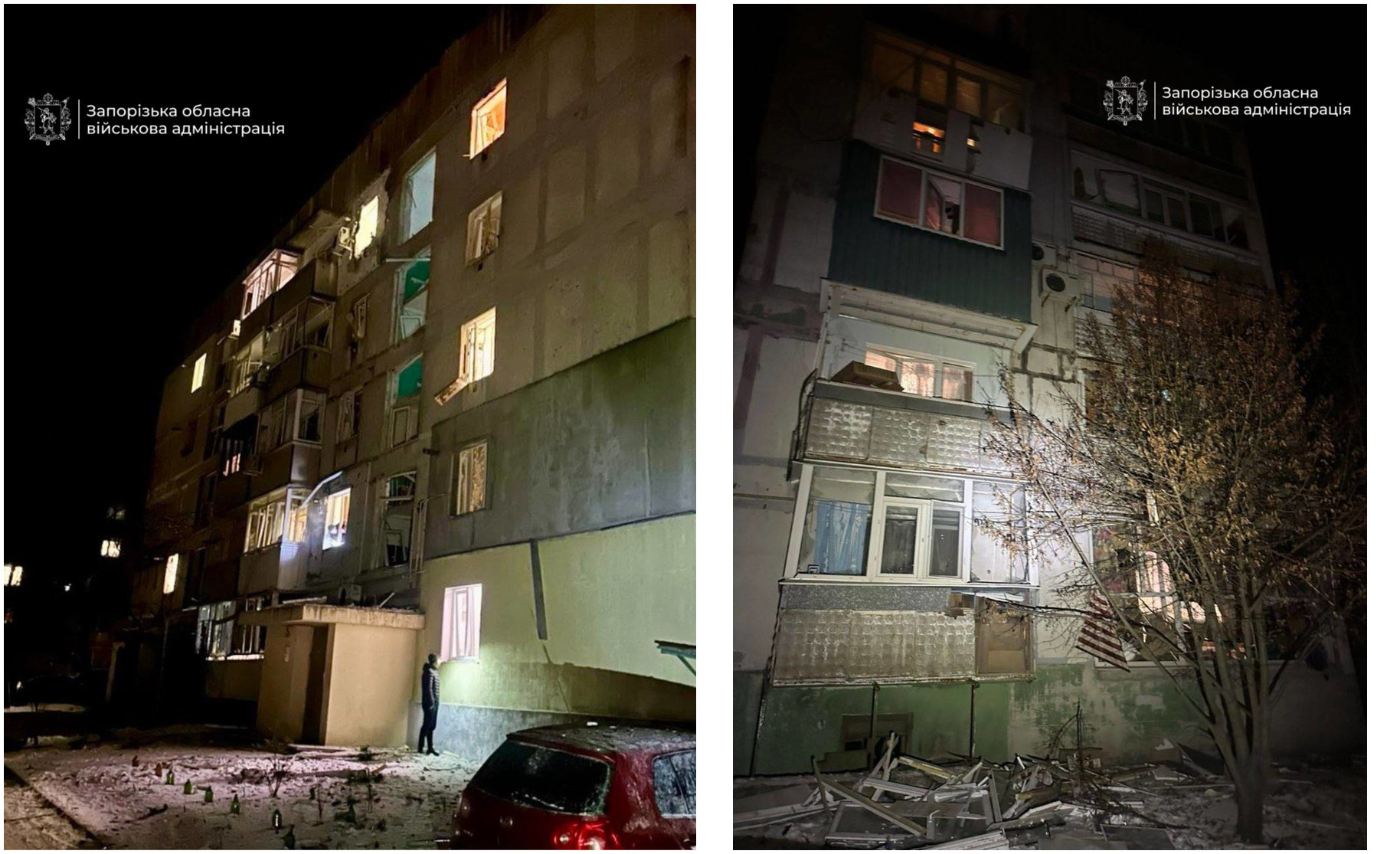 Росіяни атакували Запорізький район: виникла пожежа, пошкоджені багатоповерхівки