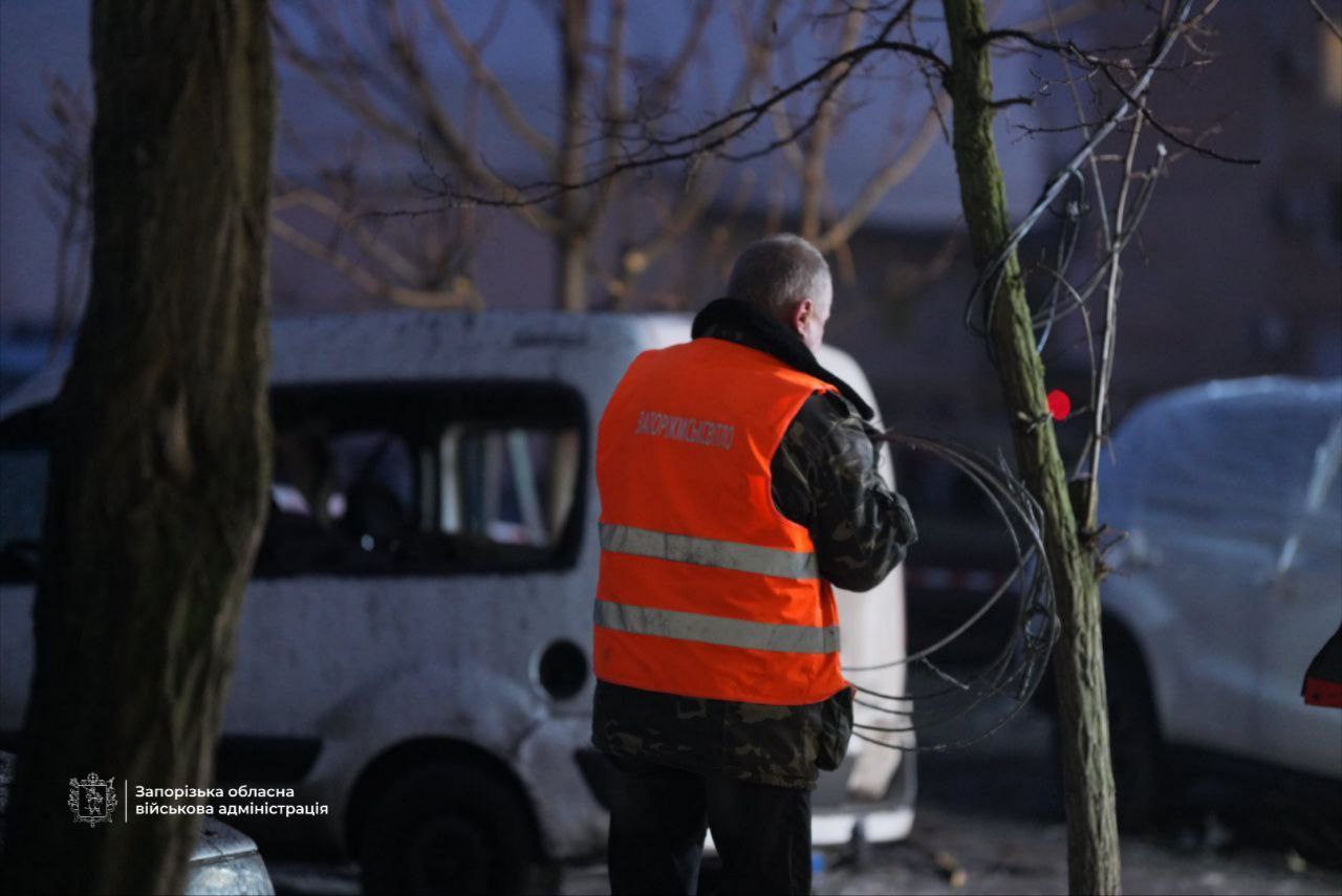 Российская атака на Запорожье на рассвете 28 января