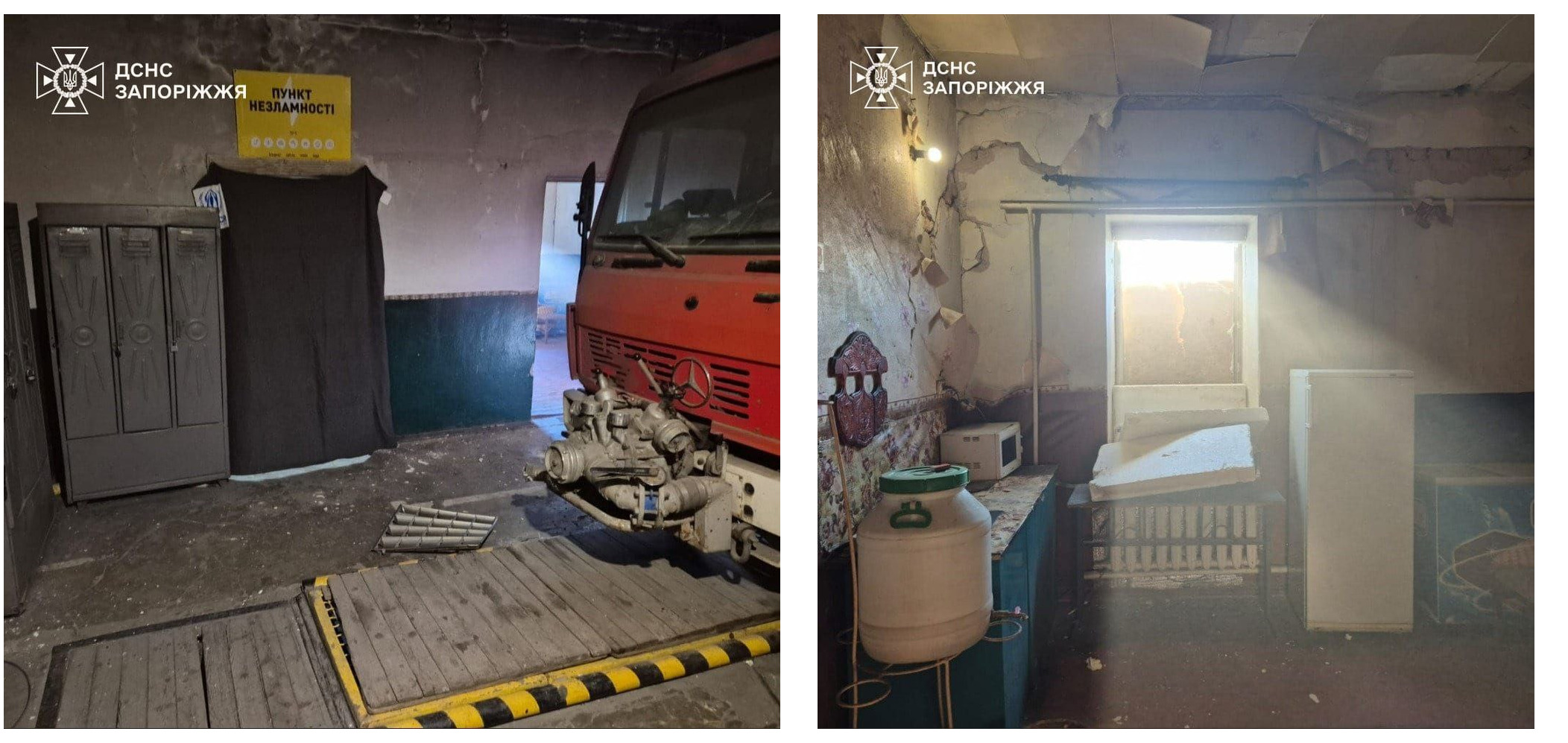 Россияне ночью атаковали пожарную часть в Запорожье