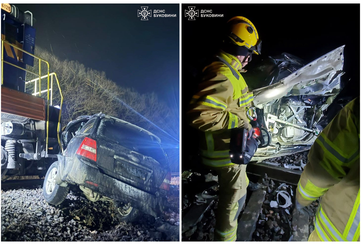 На Буковине на железнодорожном переезде тепловоз въехал в автомобиль: есть погибший